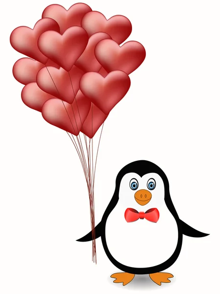 Koncepcja miłości Pingwin — Wektor stockowy