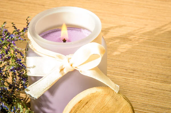 Levander candle — Stock Photo, Image