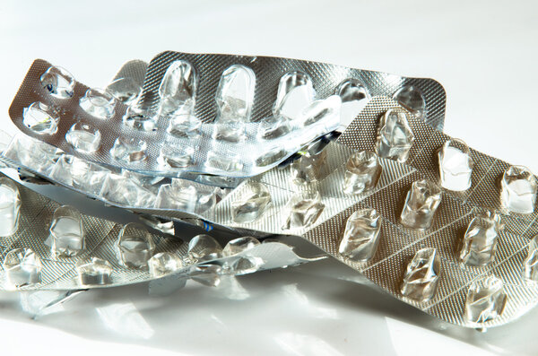 пустые таблетки волдырь изолирован
