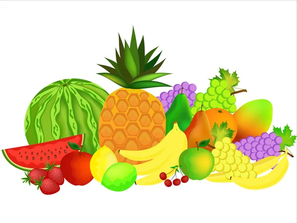 Ilustración de frutas — Archivo Imágenes Vectoriales