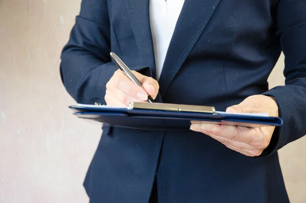 Geschäftskonzept mit Stift — Stockfoto