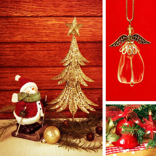 Weihnachtscollage — Stockfoto