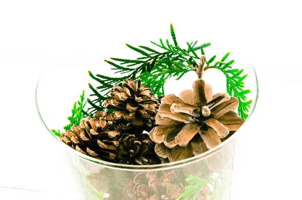 Cono de pino decoración de Navidad —  Fotos de Stock