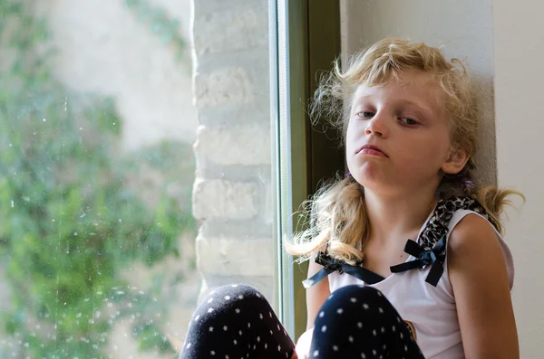 Bored little girl — Stock Photo, Image