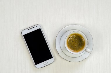 Smartphone ve kahve