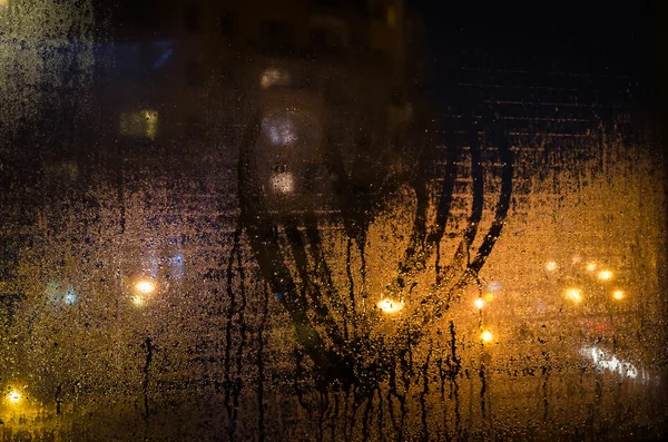 Hearts on window — Stock Photo, Image