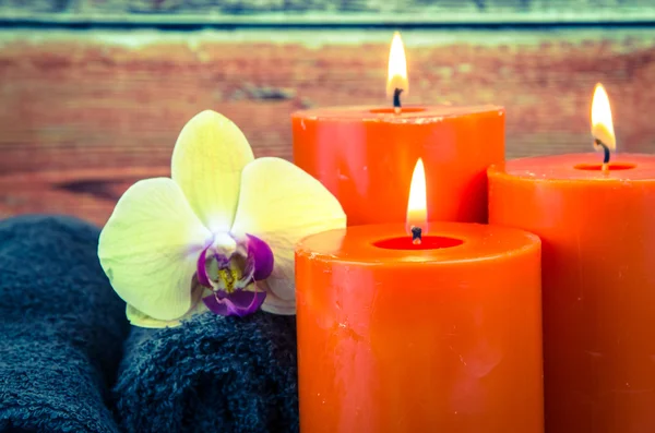 Concetto di candele accese — Foto Stock