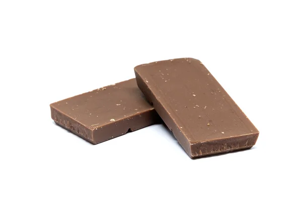 Barras de chocolate sobre fondo blanco — Foto de Stock