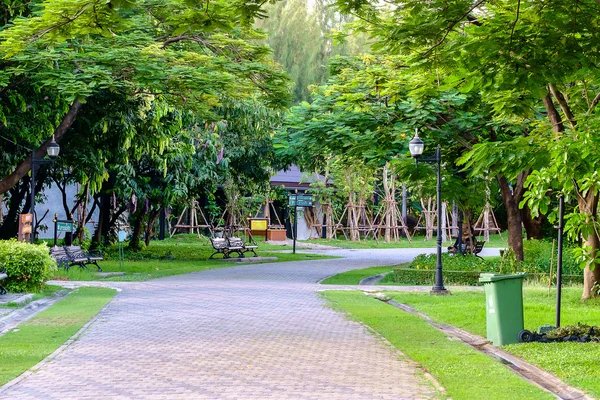 Pedestrian walkway for exercise lined up — Stock Photo, Image