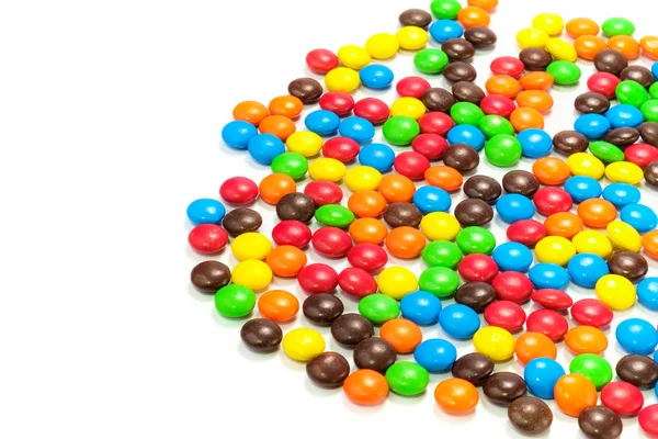 Haufen bunter Schokoladenbonbons — Stockfoto