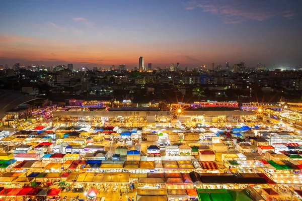 Bangkok Thailand November 2020 Nachtzicht Treinnachtmarkt Ratchada Train Night Market — Stockfoto