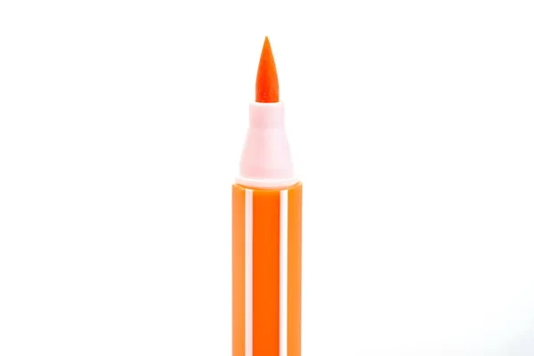 Oranje Magische Kleur Pennen Geïsoleerd Witte Achtergrond — Stockfoto