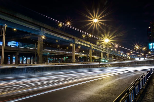 The light trails — Stock Photo, Image