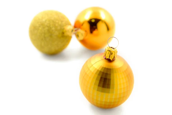 Bolas de Navidad de oro — Foto de Stock