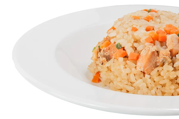 Fried rice with a salmon — Stock Photo, Image