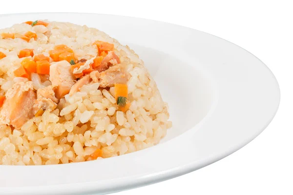 Fried rice with a salmon — Stock Photo, Image