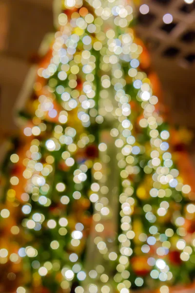 光のクリスマス ツリーのボケ味 — ストック写真