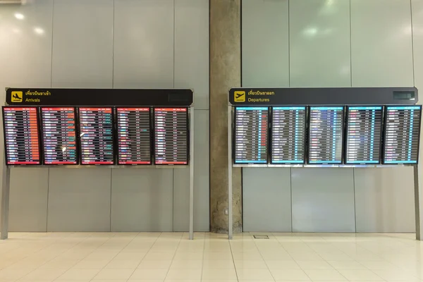 Airport Departure & Arrival information board sign — Stock Photo, Image