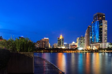 Cityscape gece Bangkok