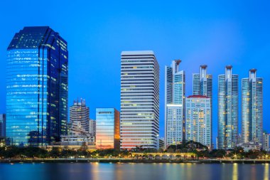 Cityscape gece Bangkok