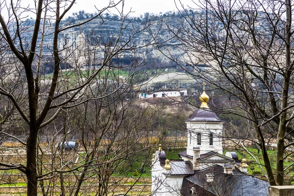 Crimea Чуфут Кале Бахчисарай Монастырь Вознесения Господня Апрель 2021 — стоковое фото