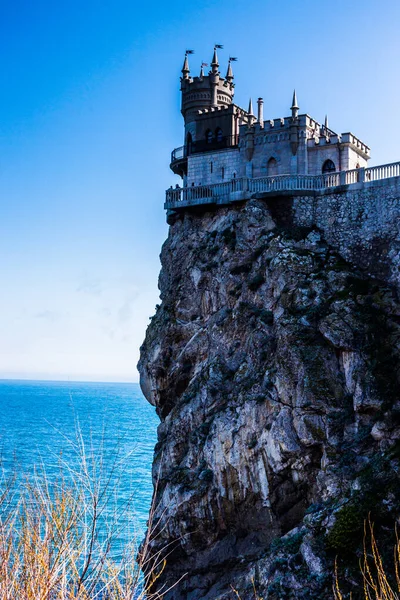 Crimea Bolshaya Yalta Schwalbennest Burg April 2021 — Stockfoto