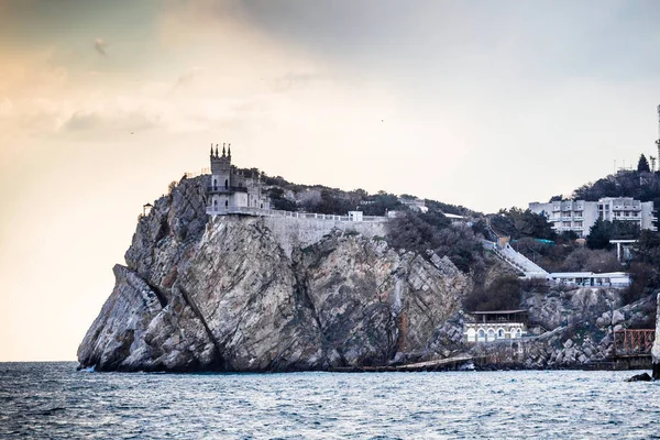 Crimea Bolshaya Yalta Swallow Nest Castle April 2021 — Zdjęcie stockowe