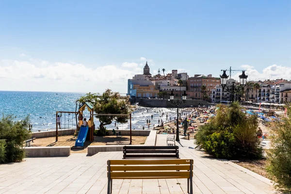 Sitges, de provincie Barcelona. Augustus 2015 — Stockfoto