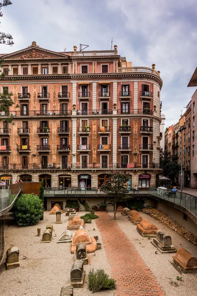 Catalonië, Spanje. Barcelona, augustus 2015.Old stad, — Stockfoto