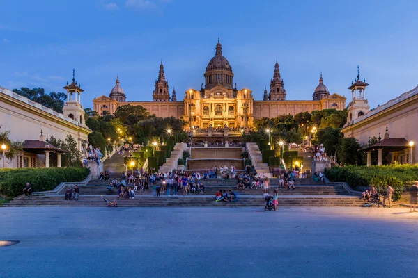 Catalonia, İspanya Barcelona gece, Ağustos 2015.