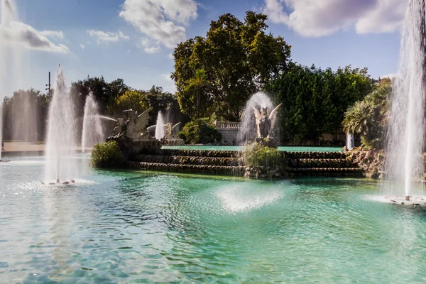 The Park of the Ciutadella, the arc de Triomphe, Barcelona 2015 — Stock Photo, Image