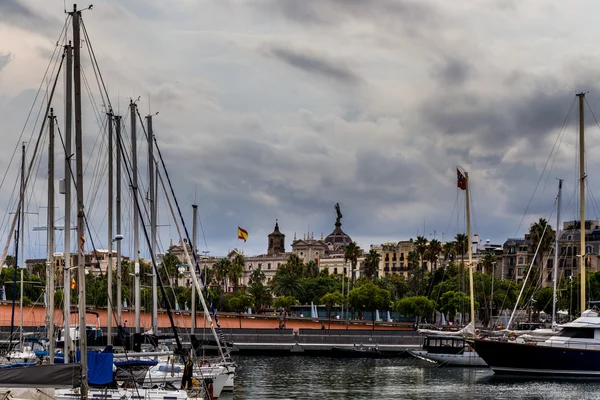 Barcelona natten, augusti 2015. — Stockfoto