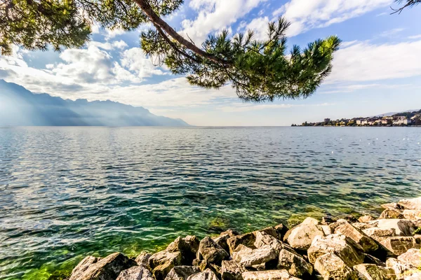 De landen van Europa, Zwitserland, Geneva Lake, Montreux 2013 — Stockfoto