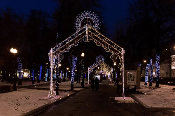 Rusia, Moscú, plaza Pushkin, 31.12.2015 — Foto de Stock