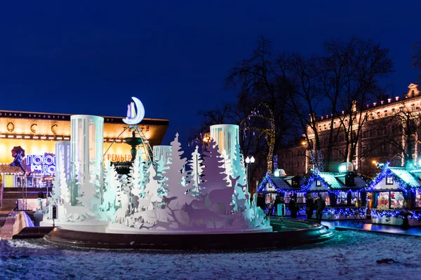 Rusia, Moscú, Pushkin square.02.01.2016 — Foto de Stock