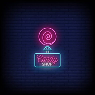 Koyu tuğla duvarda Neon tabelası var.