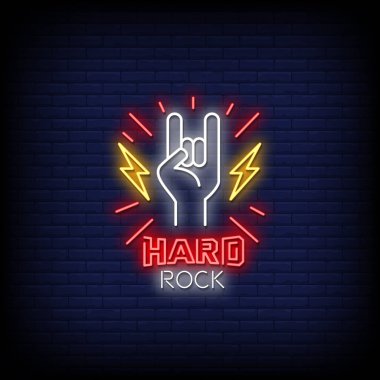 Neon tarzı posterler için hafif afişler, neon ışıklı işaretler, el boynuzlarıyla 