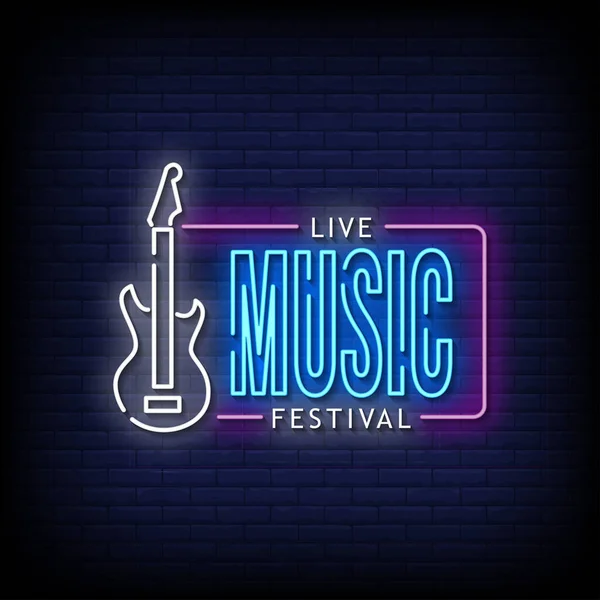 Vektor Illustration Logo Des Live Musik Festivals — Stockvektor