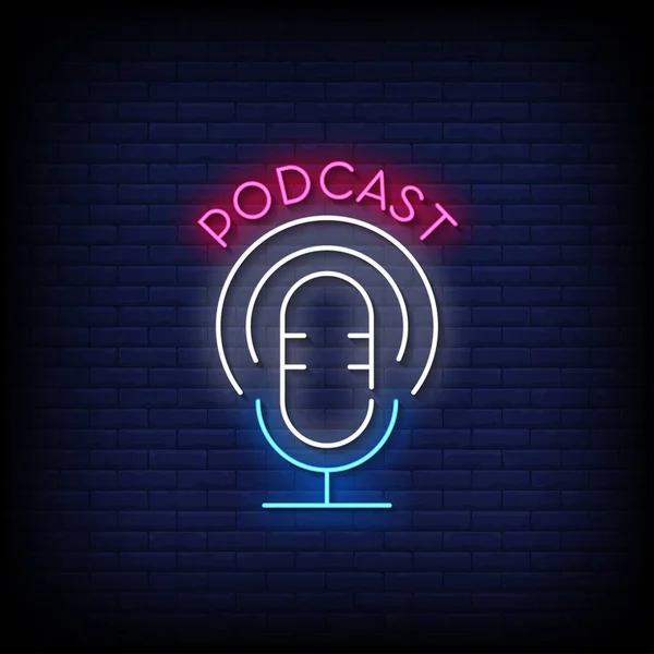 Vektor Illustration Logo Des Podcasts — Stockvektor