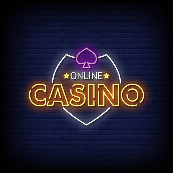 Vektor Illustration Logotyp För Online Casino — Stock vektor