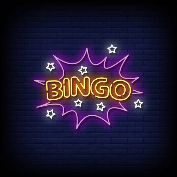 Bingo Nun Vektör Illüstrasyon Logosu — Stok Vektör