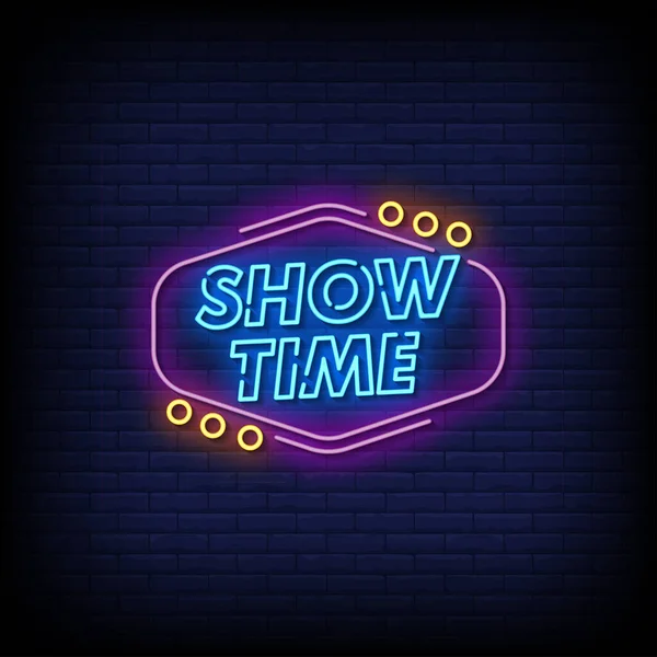 Vektor Illustration Logo Der Show Zeit — Stockvektor