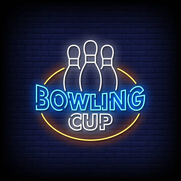 Vektor Illustration Logo Der Bowlingbecher — Stockvektor