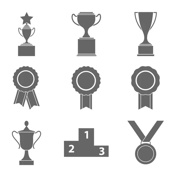 Set of award success and victory icons Royalty Free Stock Illustrations