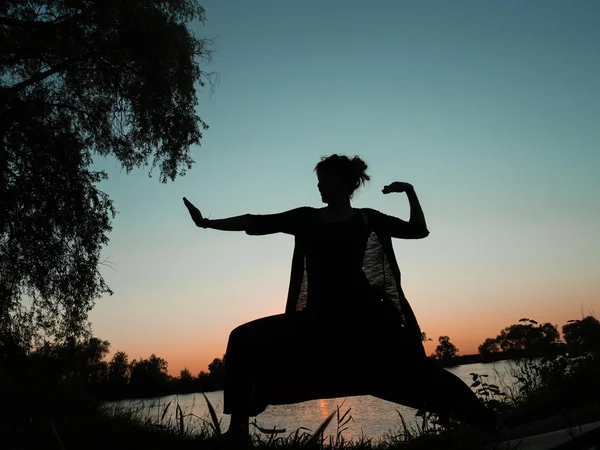 Harem pantolon kadında kung fu