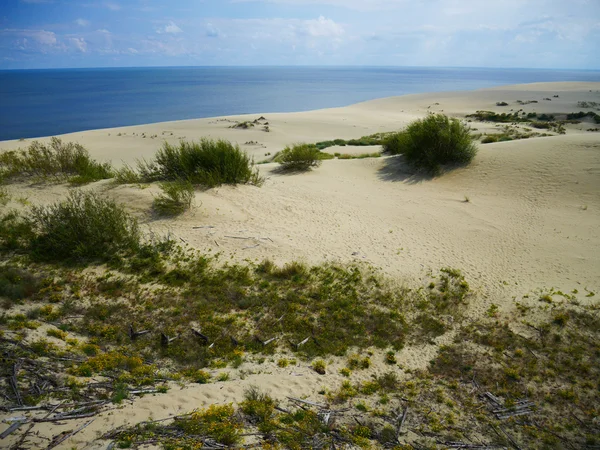 Vista panorámica de la duna de arena y el mar —  Fotos de Stock