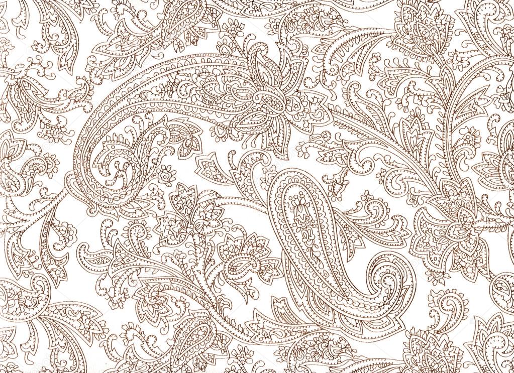 Paisley pattern on white background