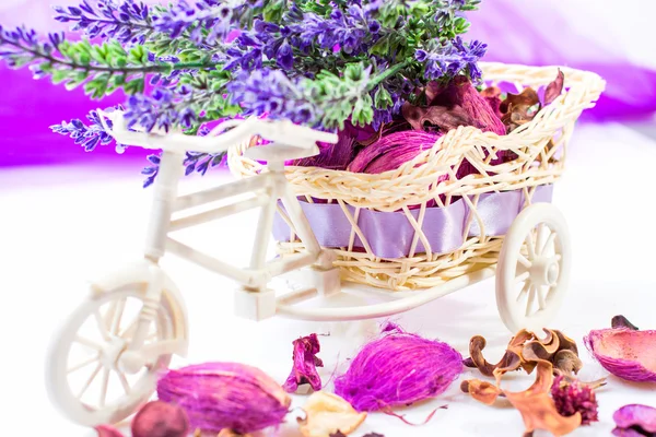 Lavendelfahrrad — Stockfoto