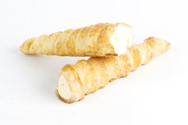 tereyağı boynuz Pasta krema ile 