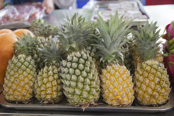 Pine apples on the Tray — Stock Photo, Image